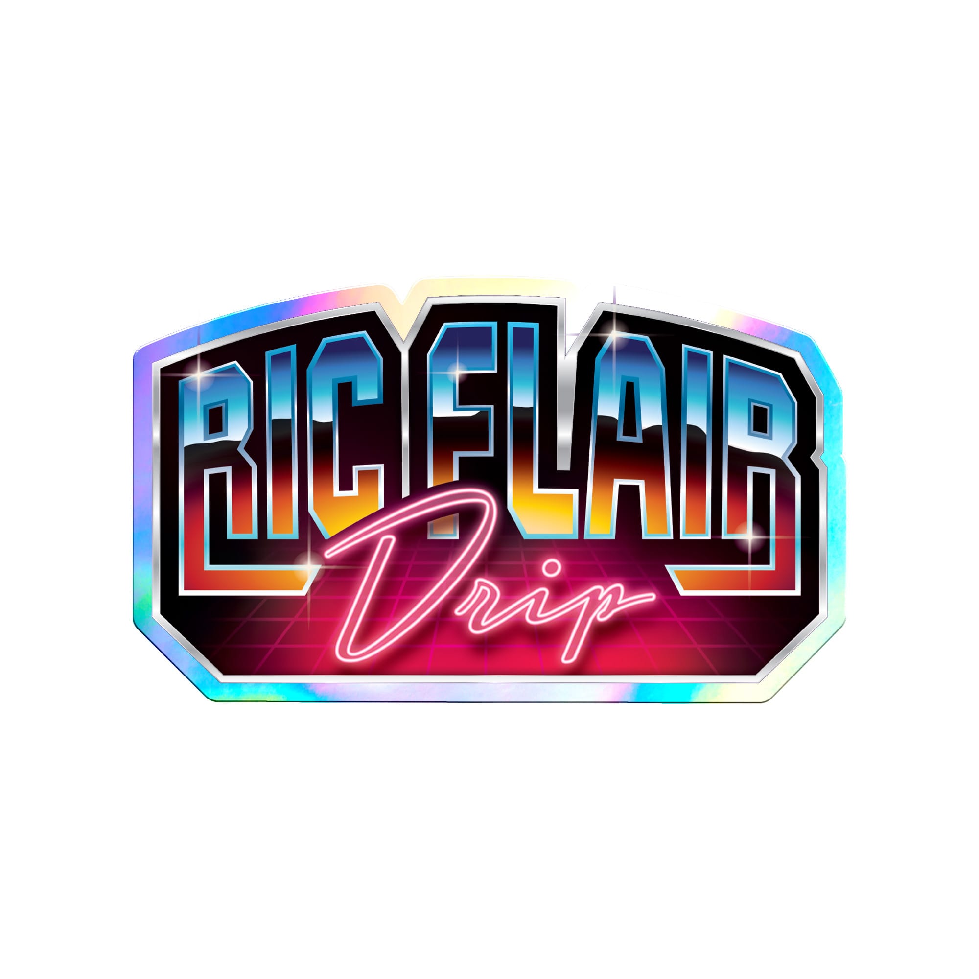 Ric Flair Drip Logo Holographic Sticker